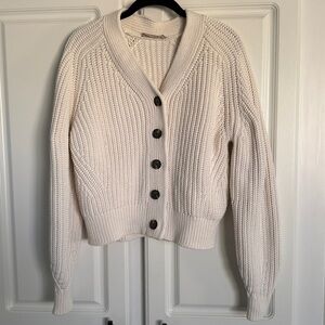 Everlane Ivory Button-Front Women's Cardigan